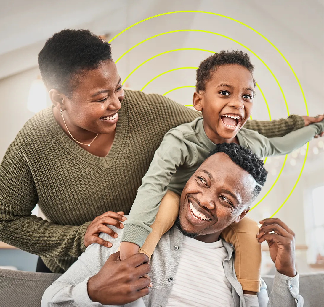 Family smiling together