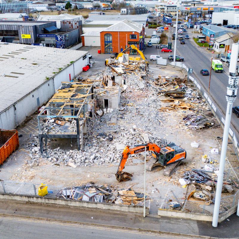 Demolition nearing completion at 29 Harbour Road, Inverness