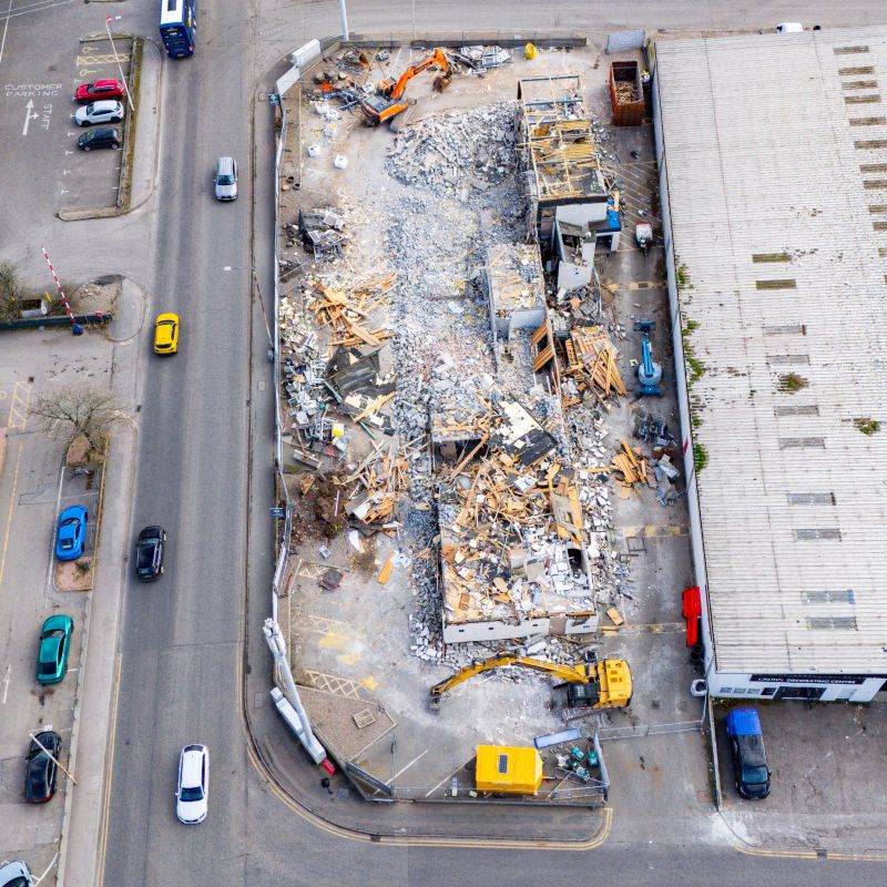 Demolition nearing completion at 29 Harbour Road, Inverness