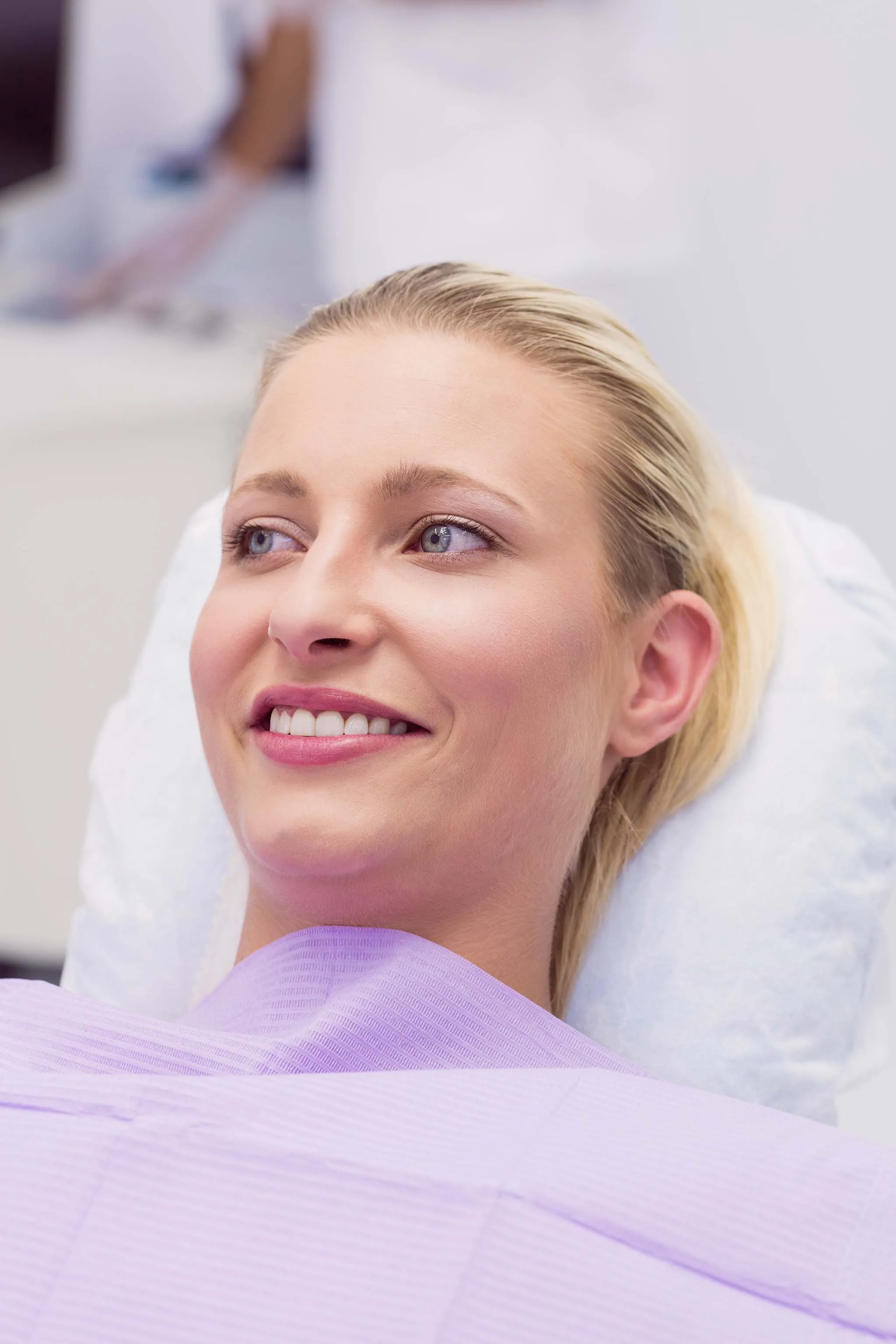 Smiling dental patient