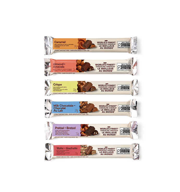 Peanut Free chocolate bars.