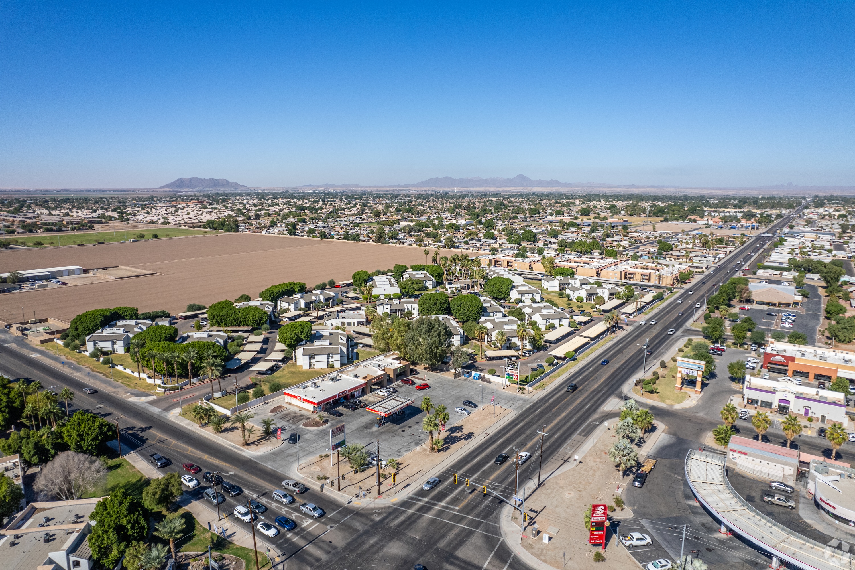 Aerial view of property