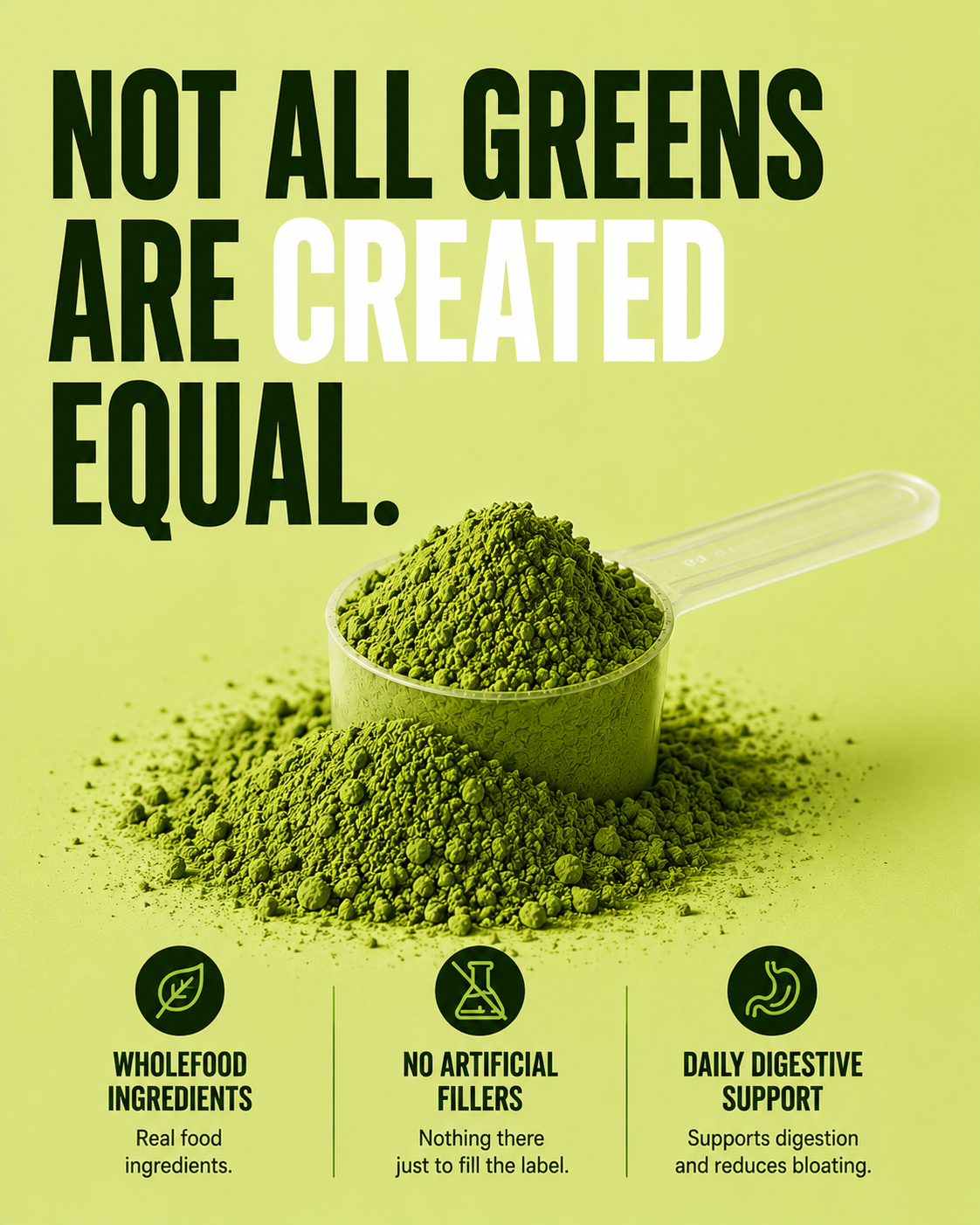 Not All Greens Are Created Equal ad creative
