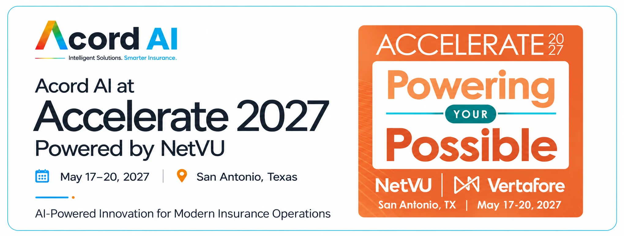 Acord AI at Accelerate 2027, powered by NetVU, May 17–20 in San Antonio, Texas