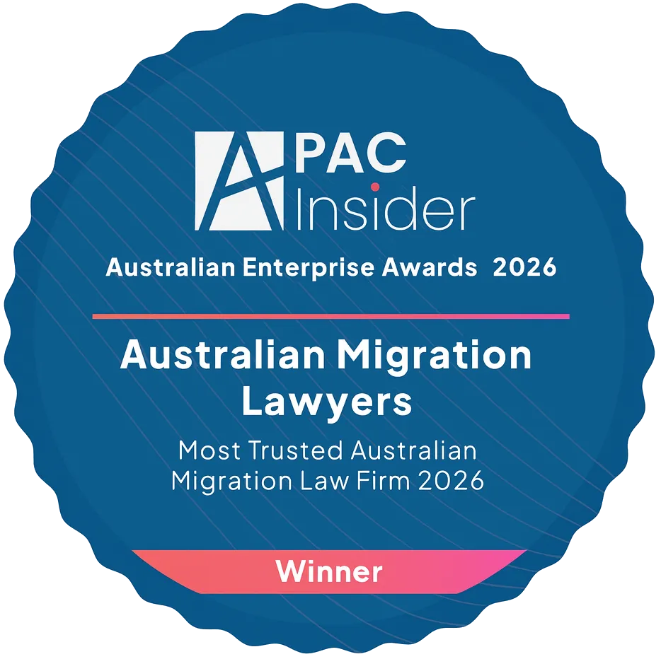 Winner of Most Trusted Australian Migration Law Firm 2023-2026