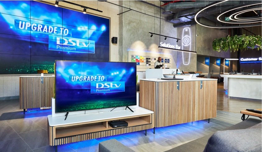 DStv Customer Experience Centre interior, retail design in Polokwane by Design Partnership