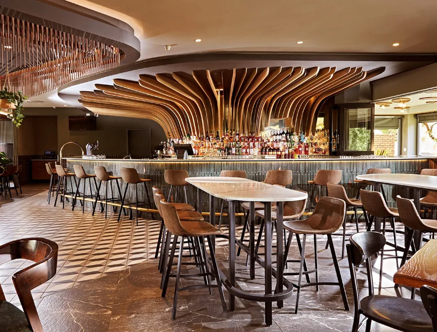 News Cafe restaurant interior, hospitality design in Witbank by Design Partnership
