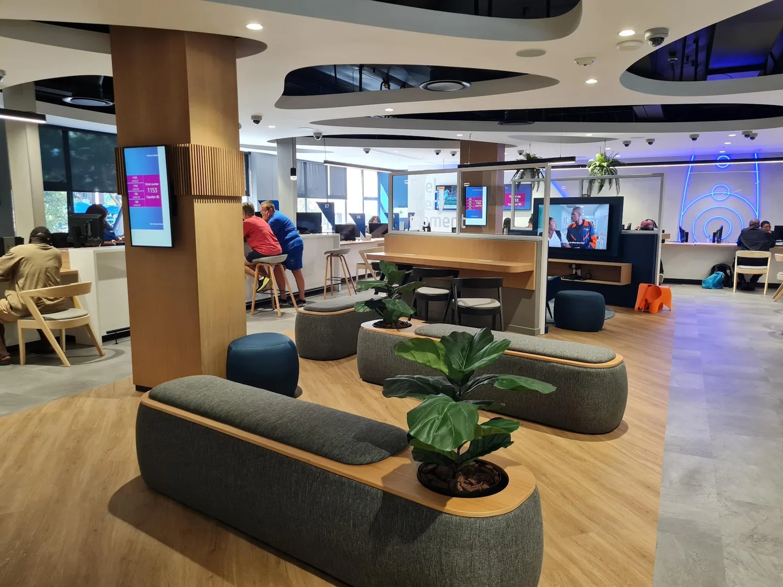 DSTV - Walk in Centre interior designed by Design Partnership.