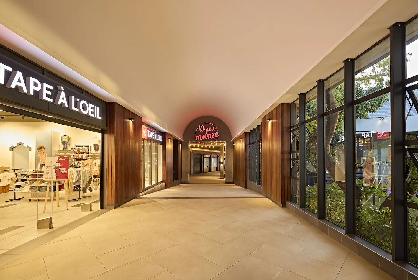 Mahogany Mall interior designed by Design Partnership.