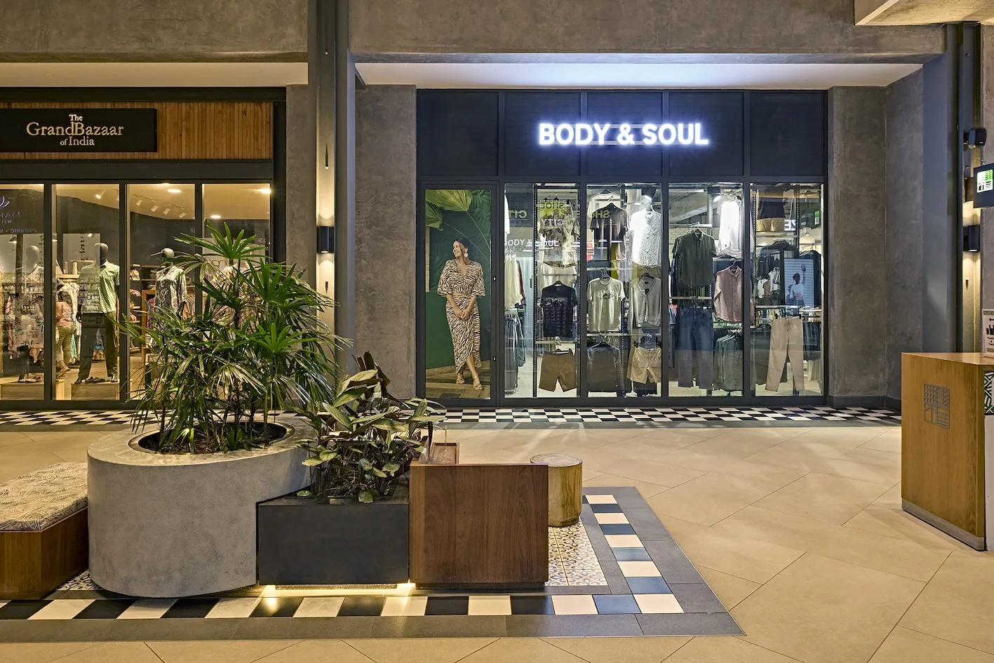 Mahogany Mall interior designed by Design Partnership.