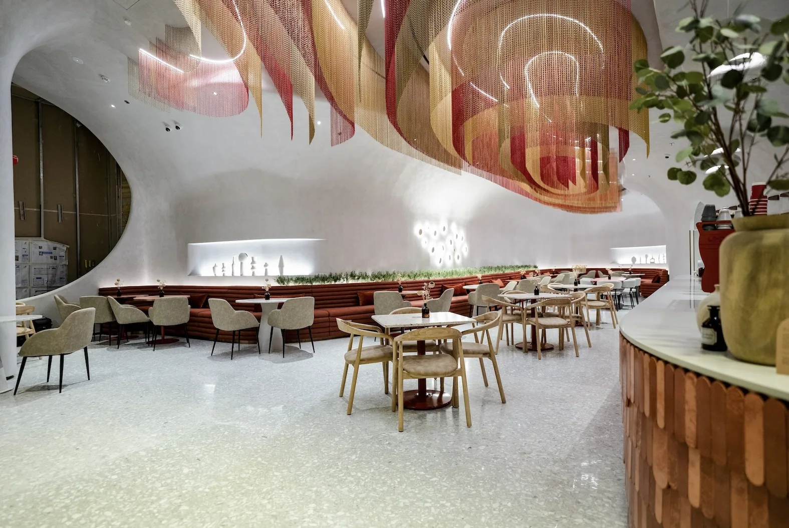 RX Coffee Dubai interior designed by Design Partnership.