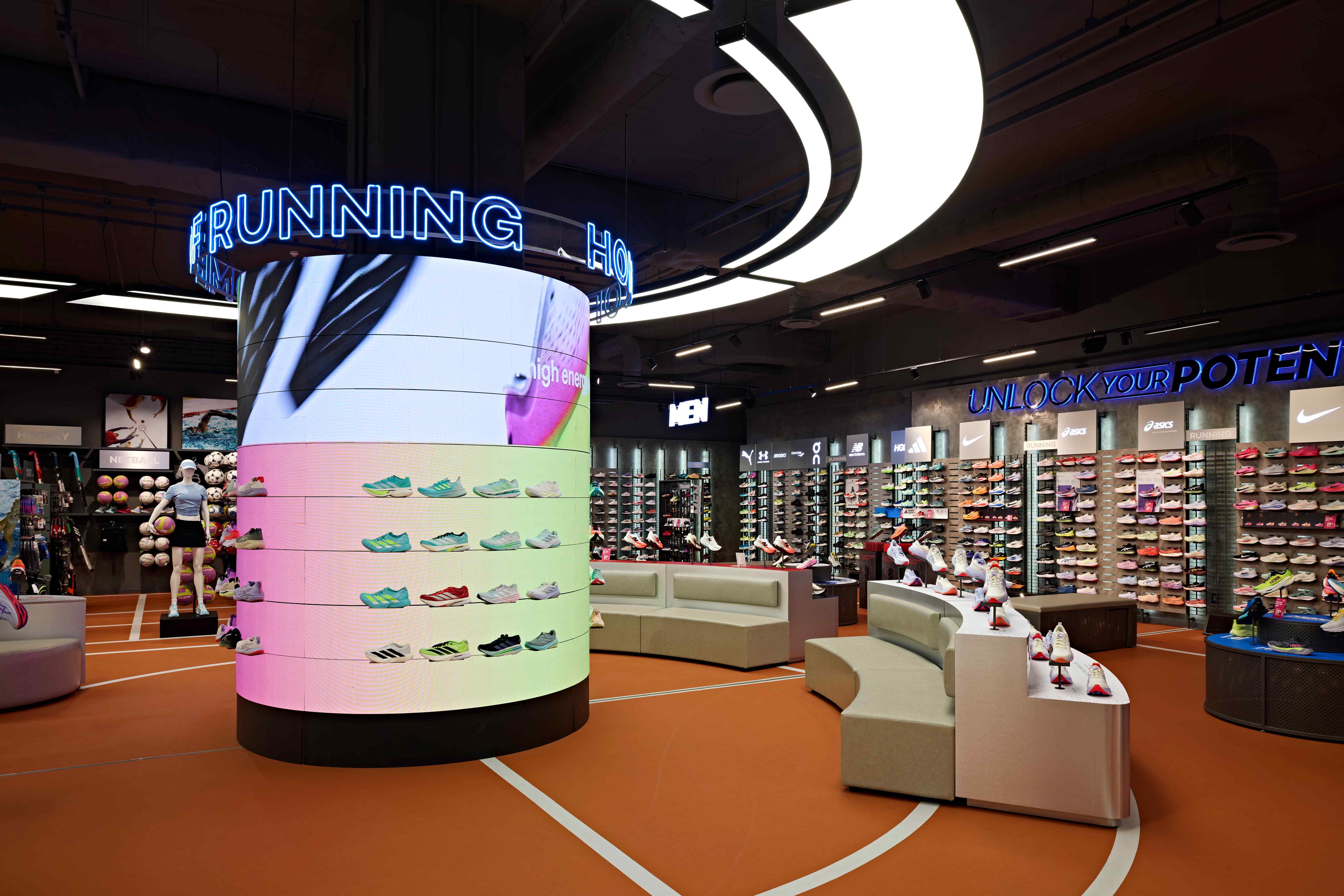 Totalsports Sandton store interior designed by Design Partnership.