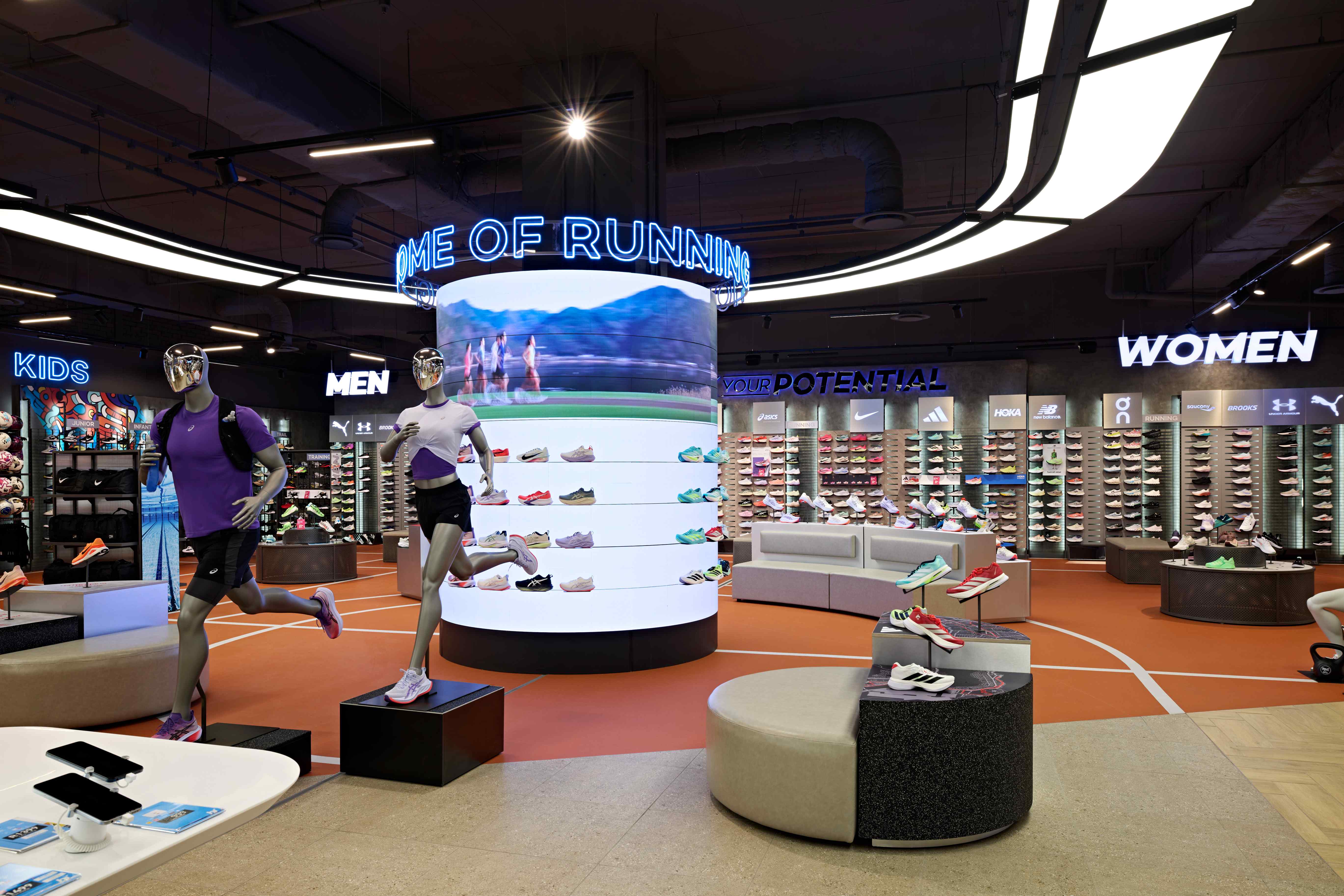 Totalsports Sandton store interior designed by Design Partnership.