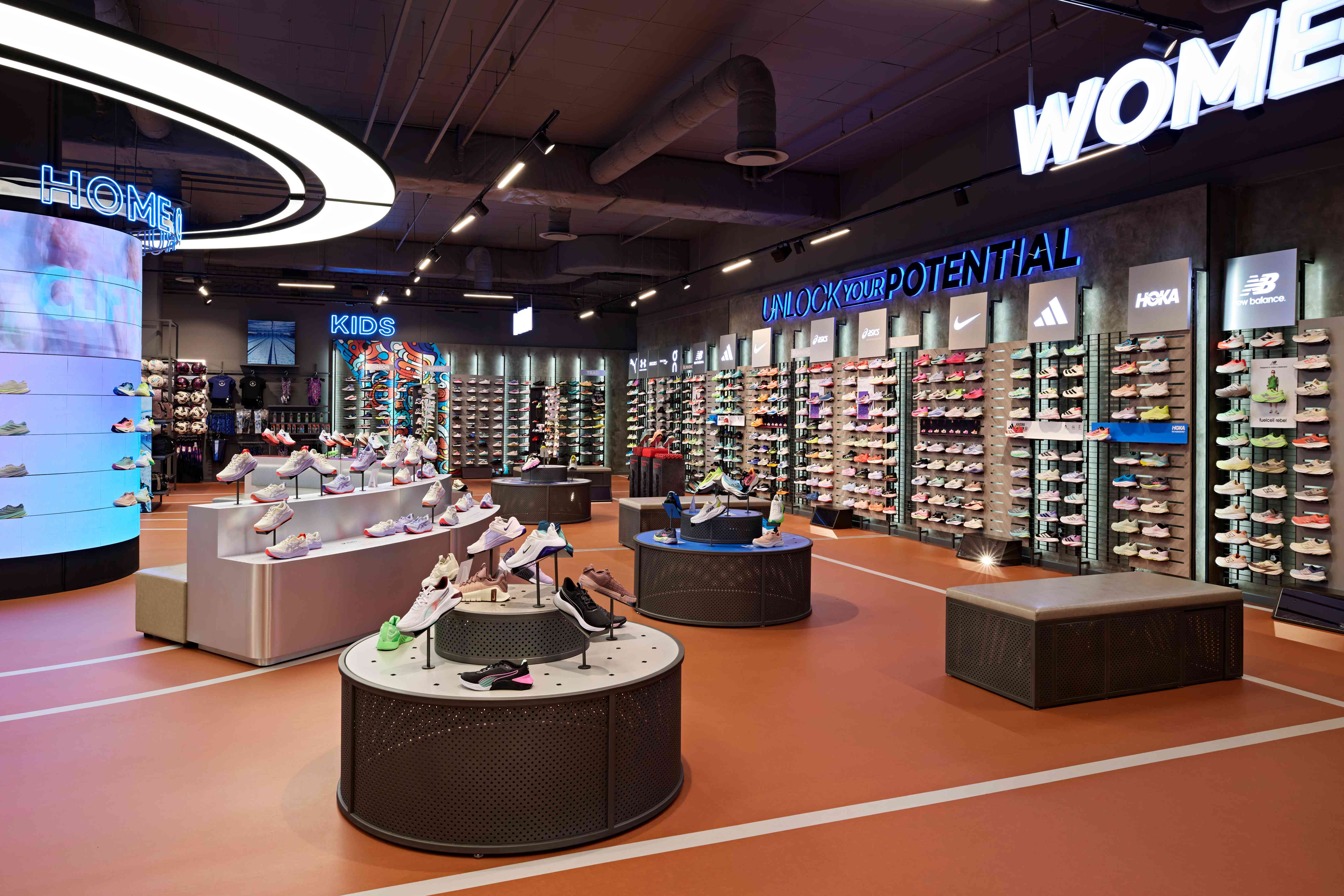 Totalsports Sandton store interior designed by Design Partnership.