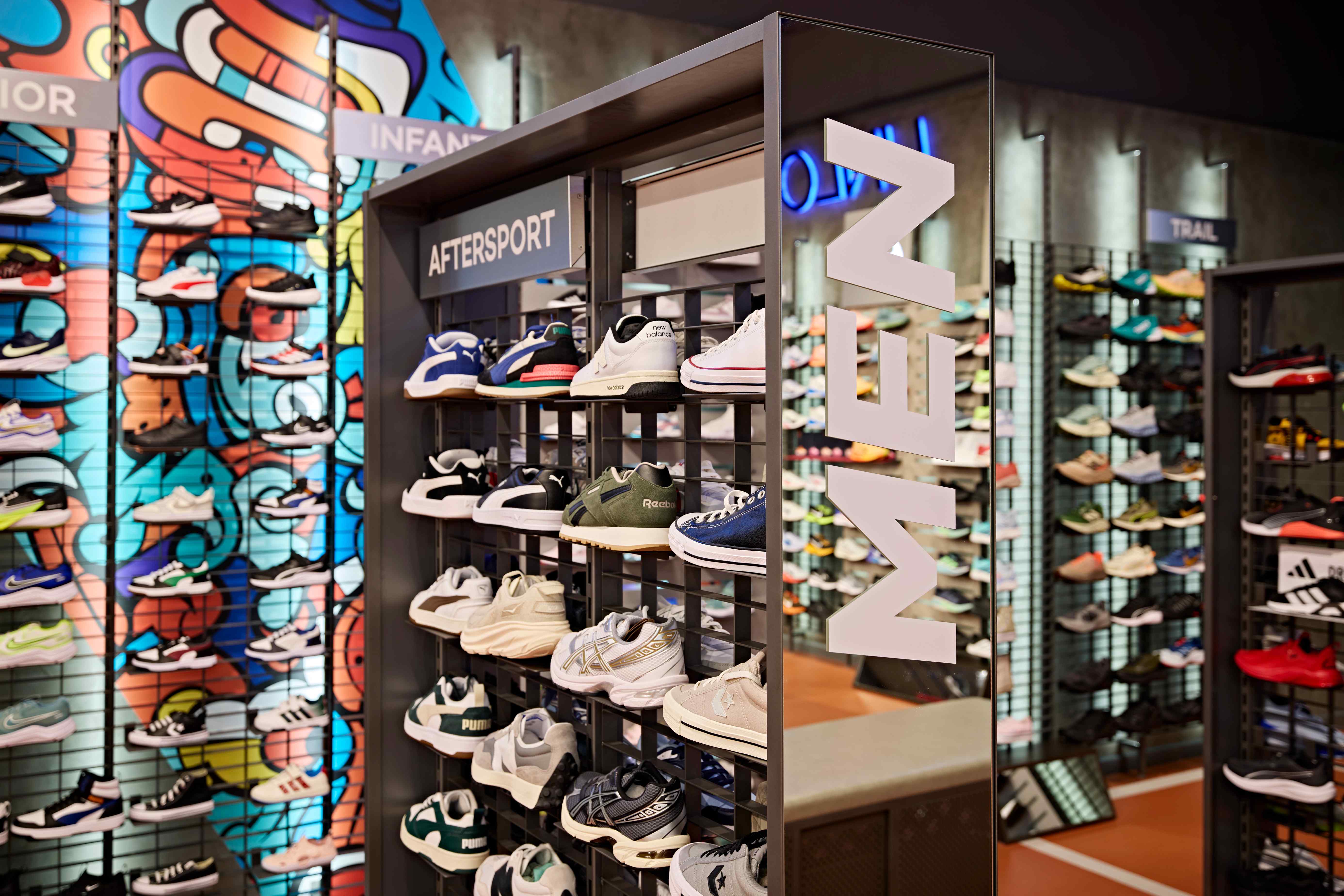Totalsports Sandton store interior designed by Design Partnership.
