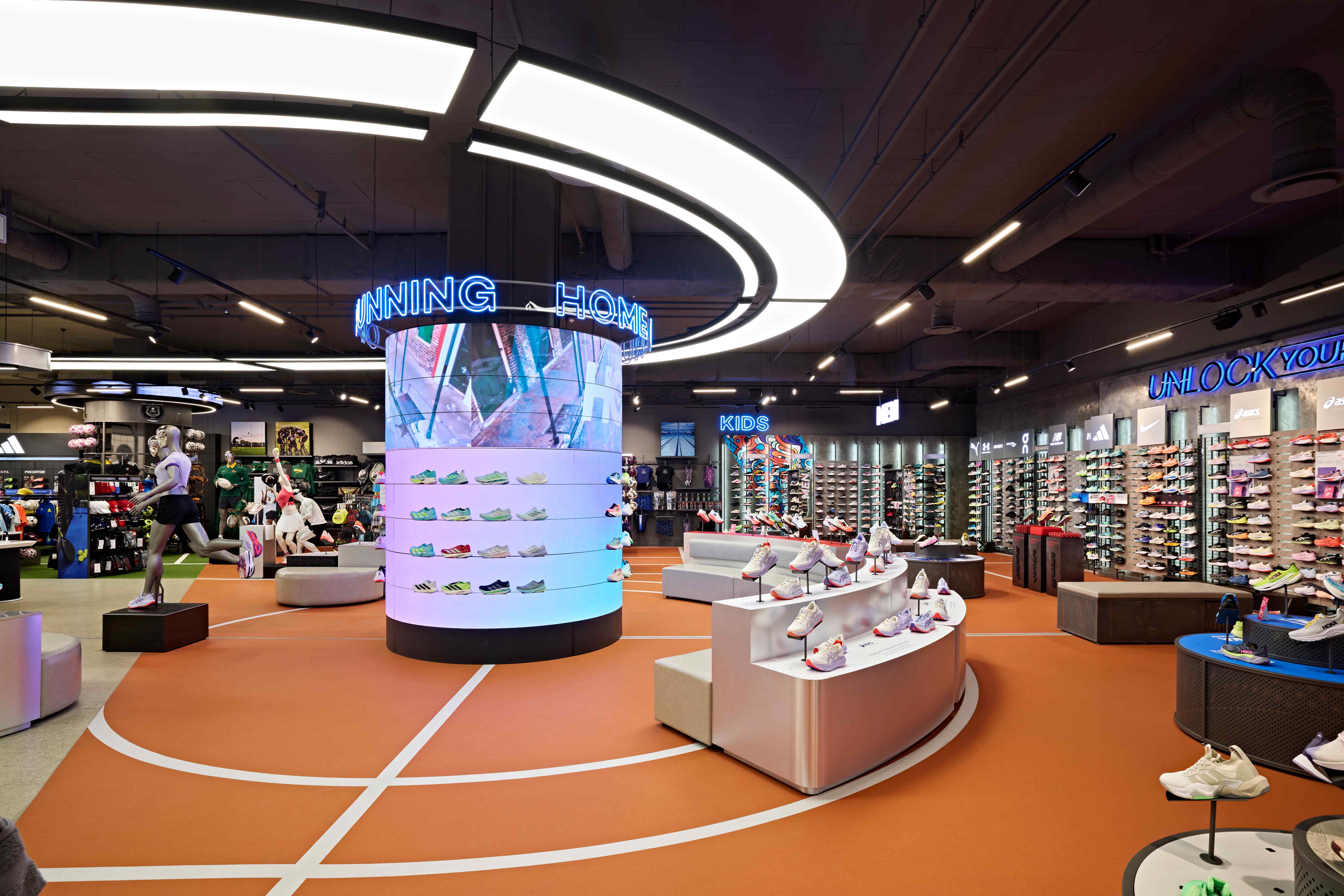 Totalsports Sandton store interior designed by Design Partnership.