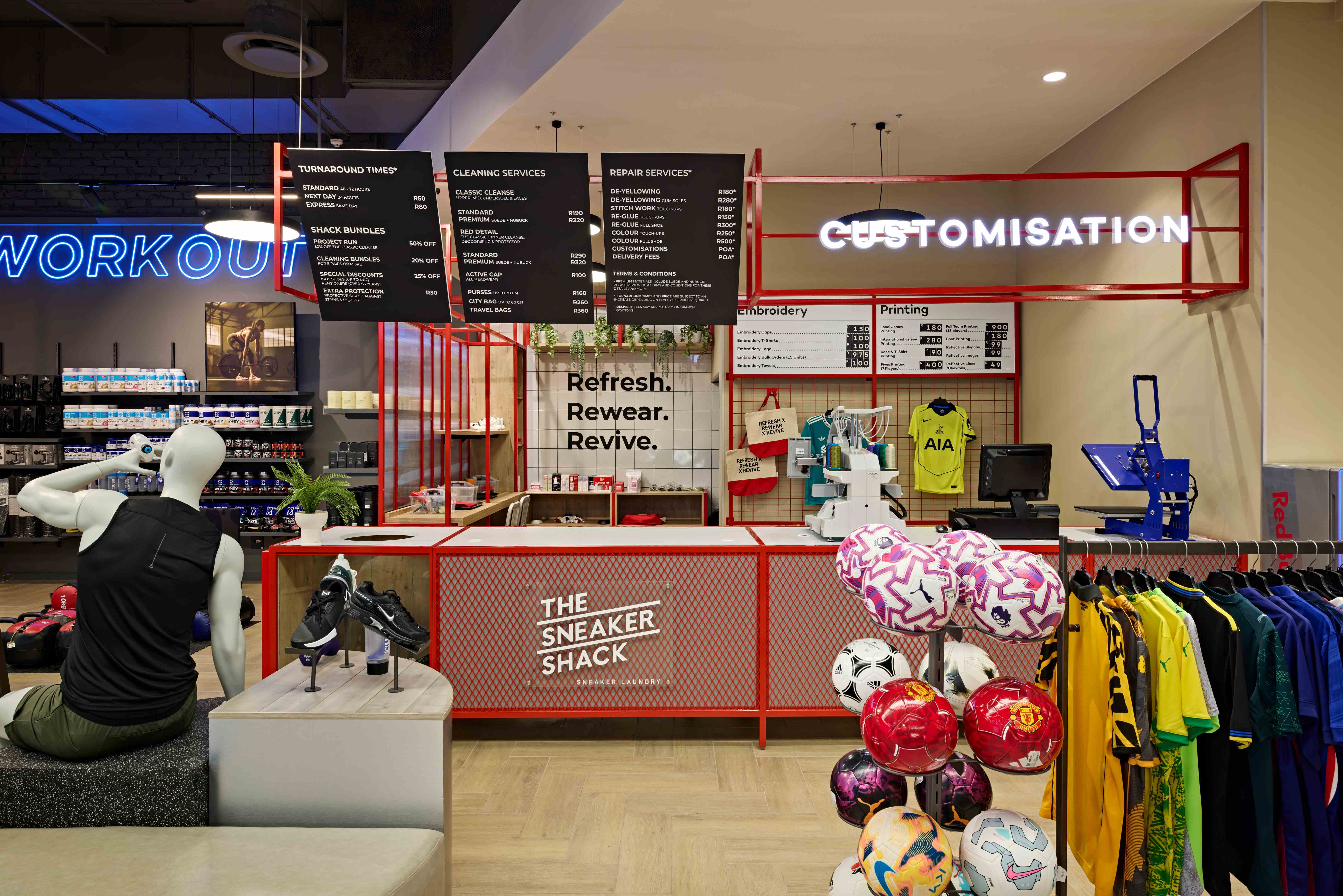 Totalsports Sandton store interior designed by Design Partnership.