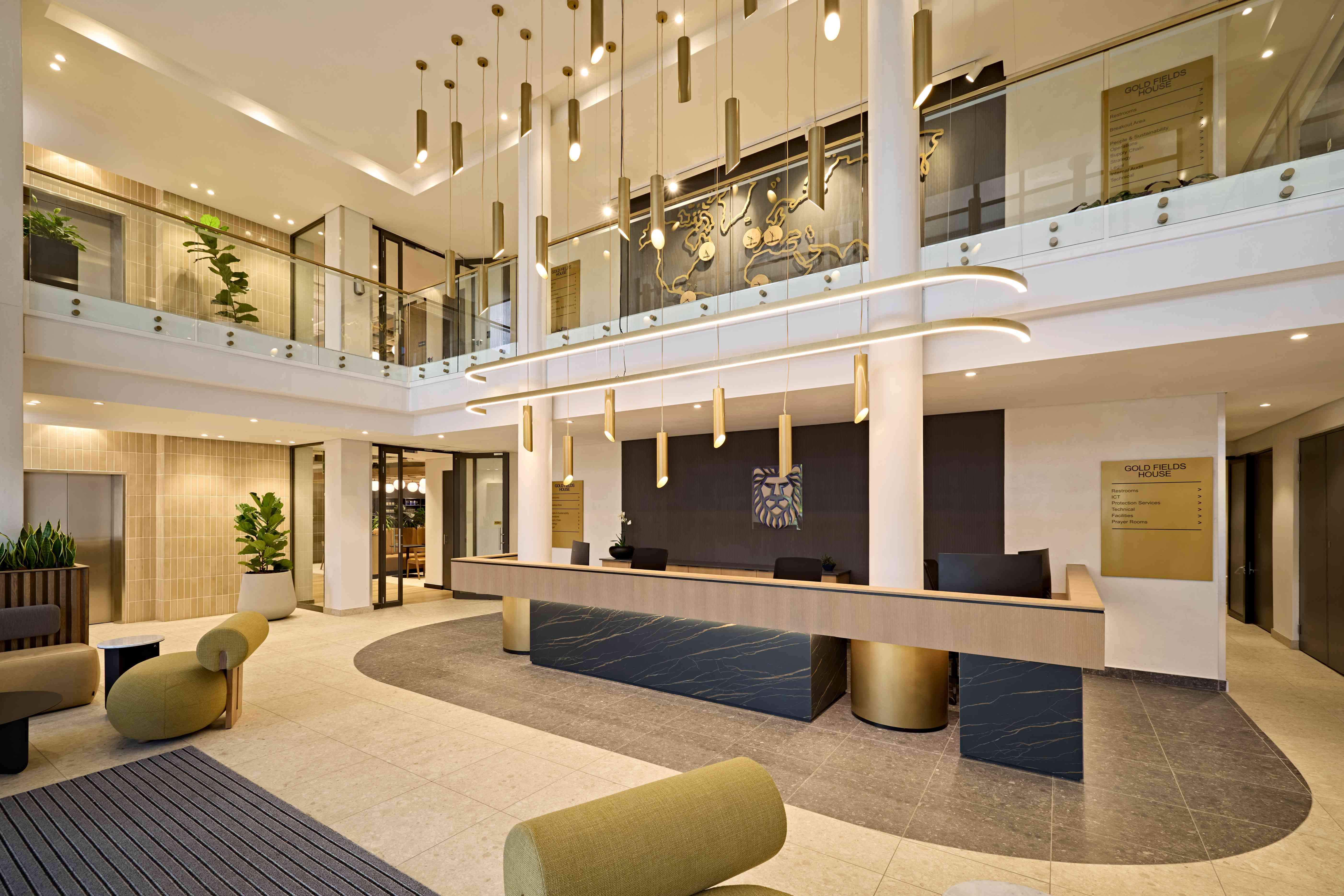 Gold Fields interior designed by Design Partnership.