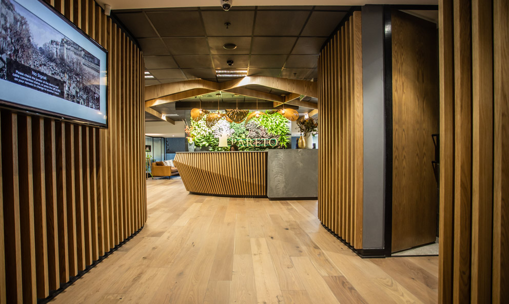 Pareto interior designed by Design Partnership.