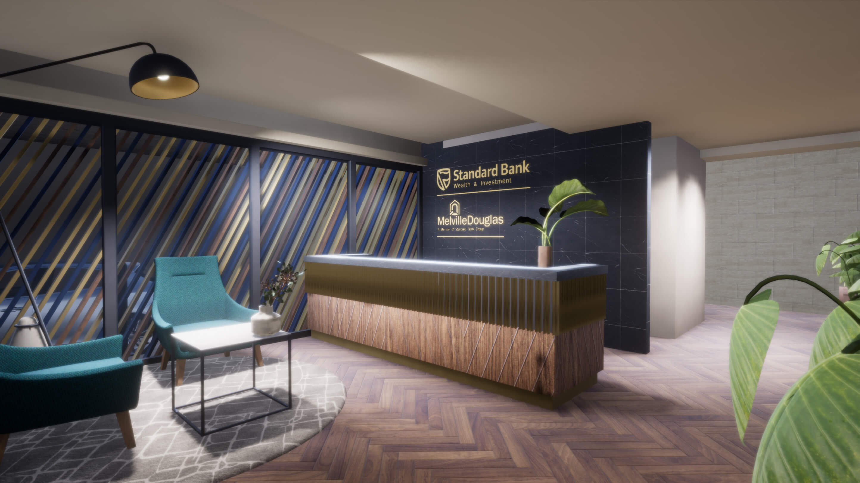 SBSA Wealth & Investment interior designed by Design Partnership.