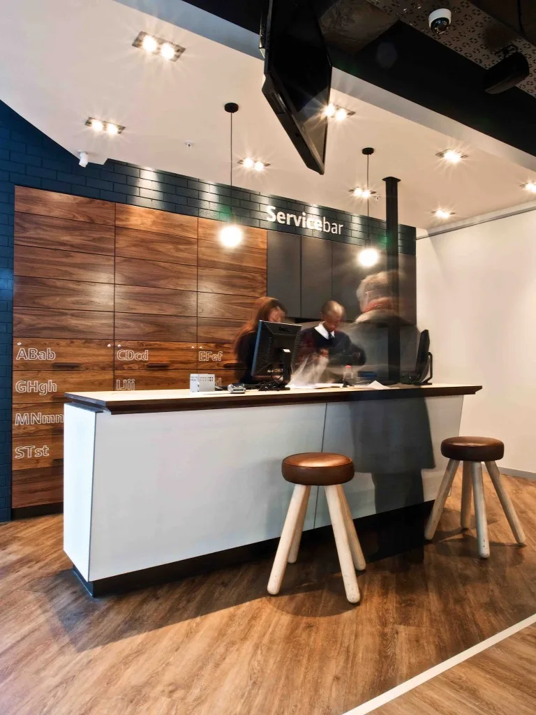 Standard Bank branch interior designed by Design Partnership.