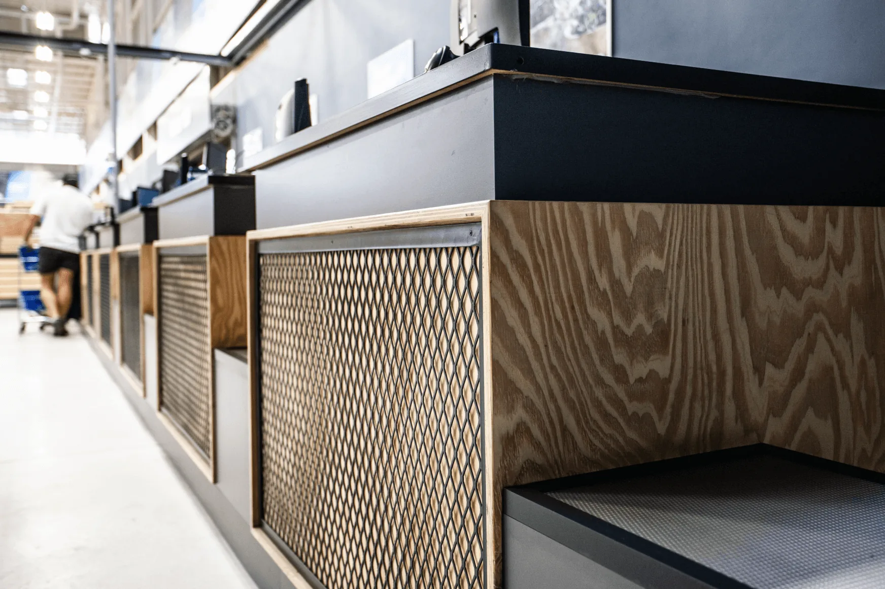 Chamberlain hardware store interior designed by Design Partnership.