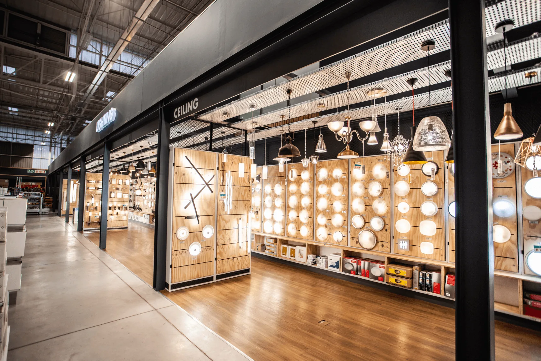 Chamberlain hardware store interior designed by Design Partnership.