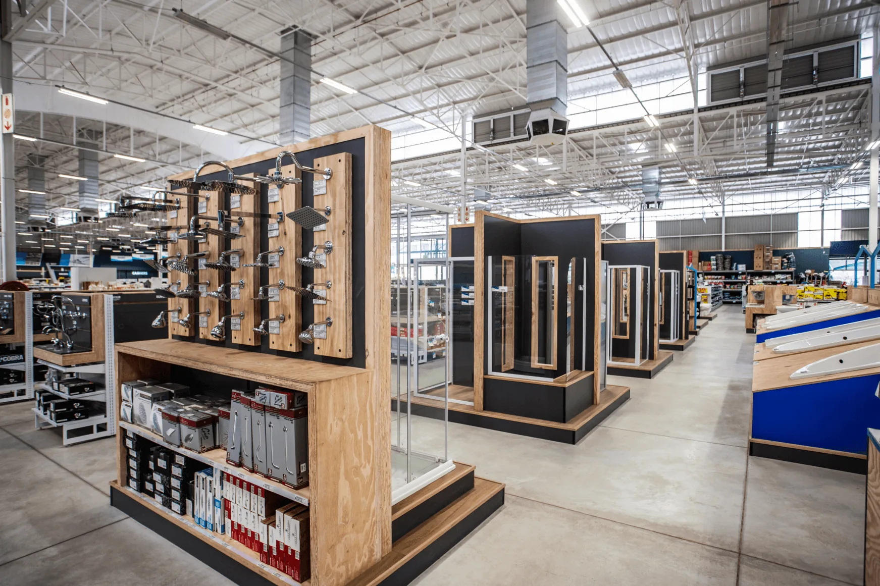Chamberlain hardware store interior designed by Design Partnership.