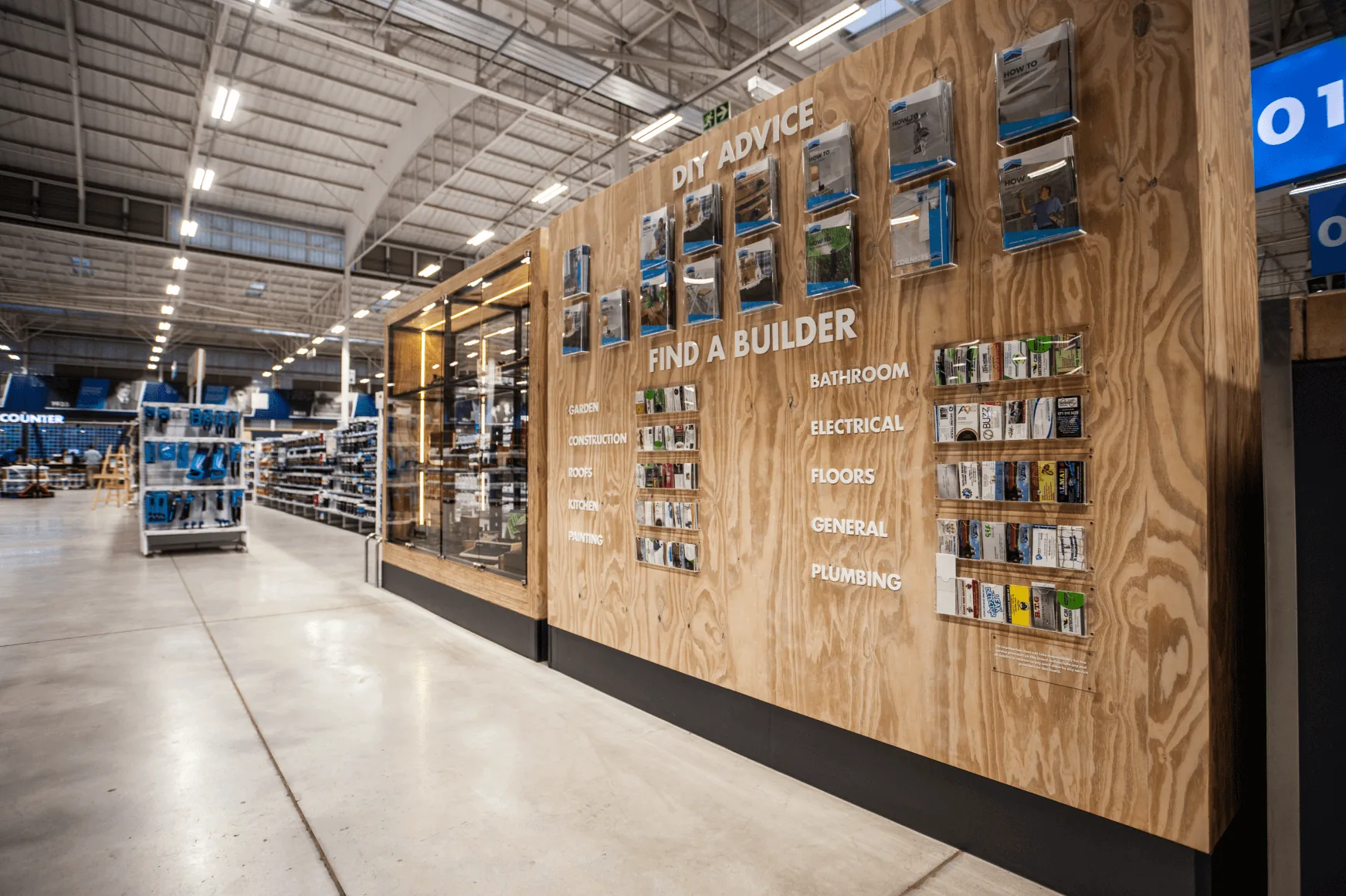 Chamberlain hardware store interior designed by Design Partnership.