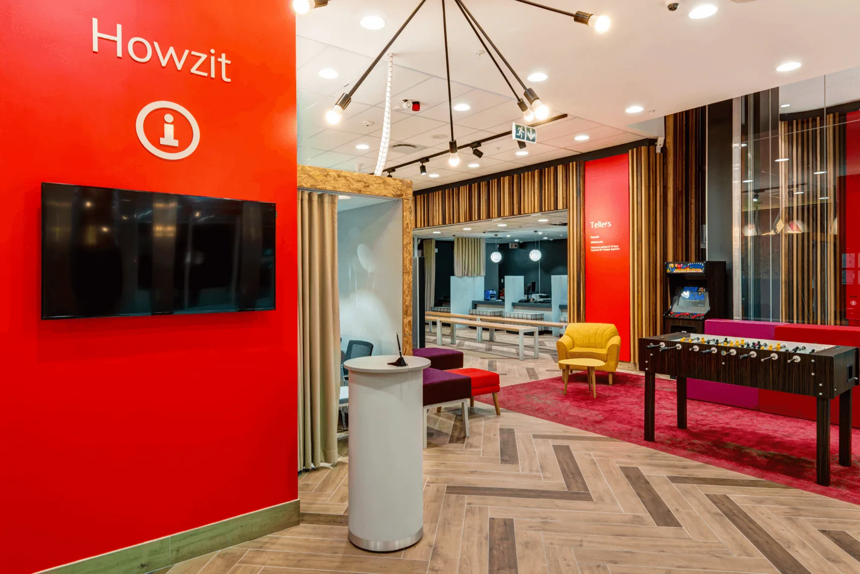 Absa Bank branch interior designed by Design Partnership.
