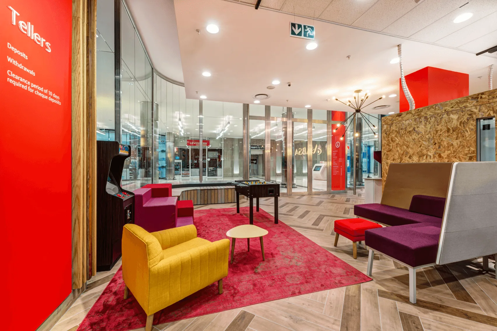 Absa Bank branch interior designed by Design Partnership.