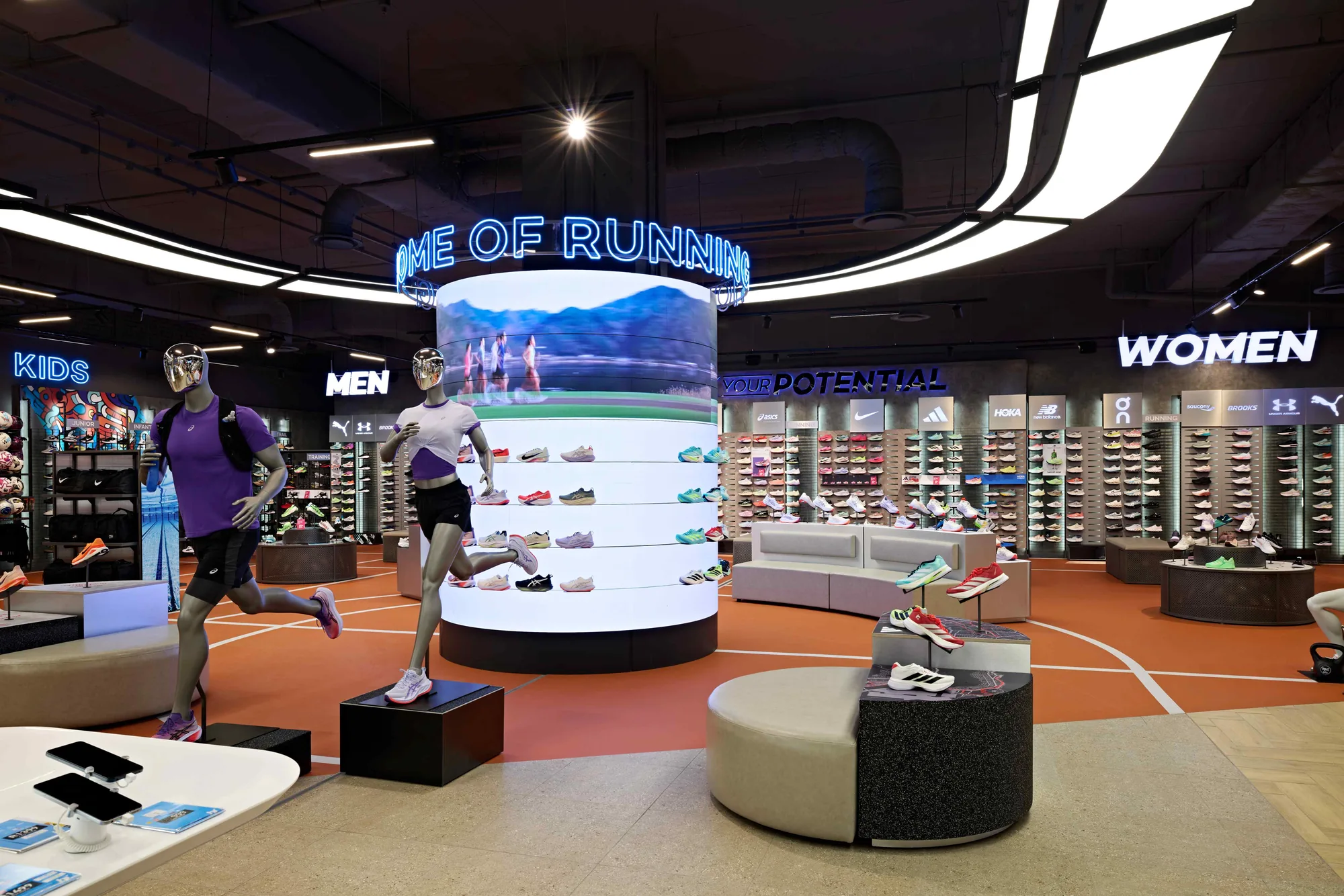 Totalsports Sandton store interior designed by Design Partnership.