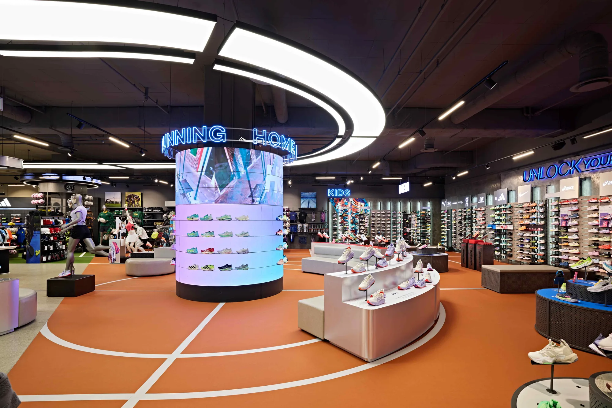 Totalsports Sandton store interior designed by Design Partnership.