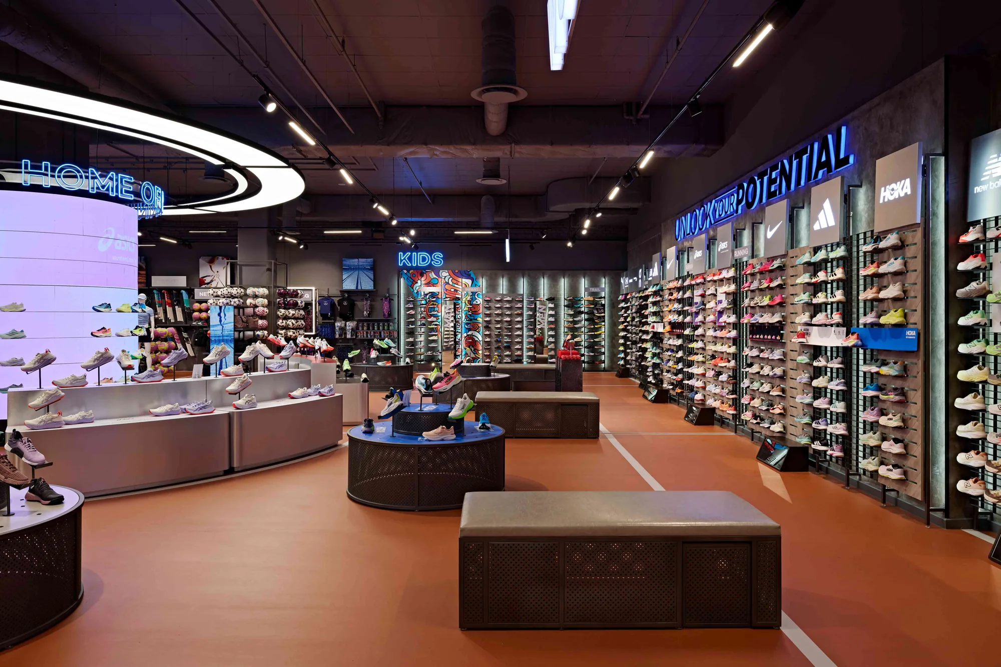 Totalsports Sandton store interior designed by Design Partnership.