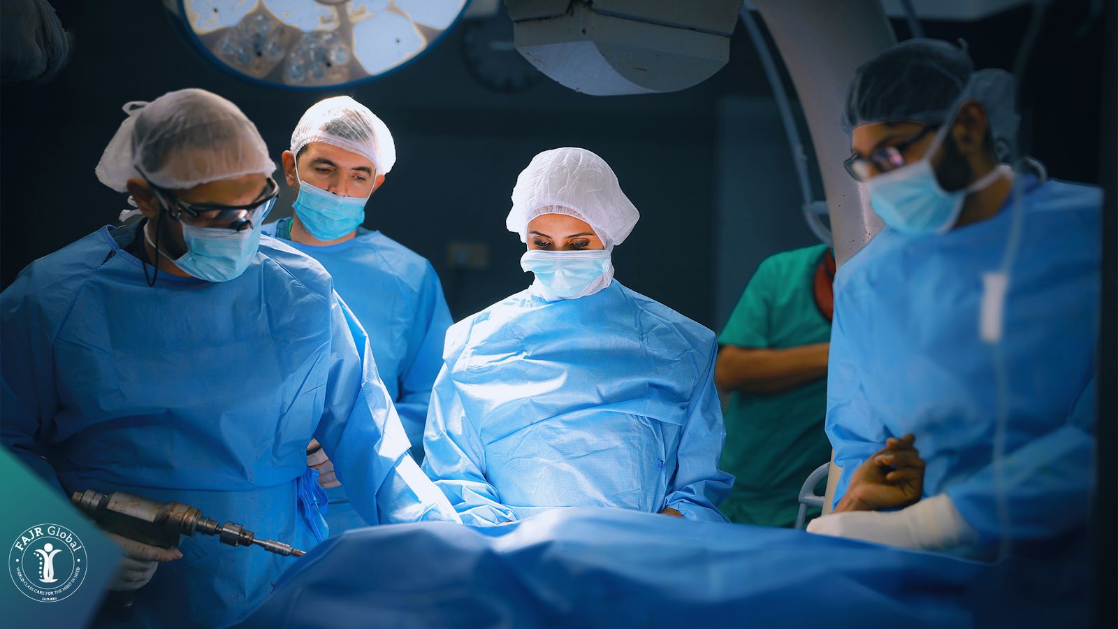 A FAJR surgical team operating in a theatre