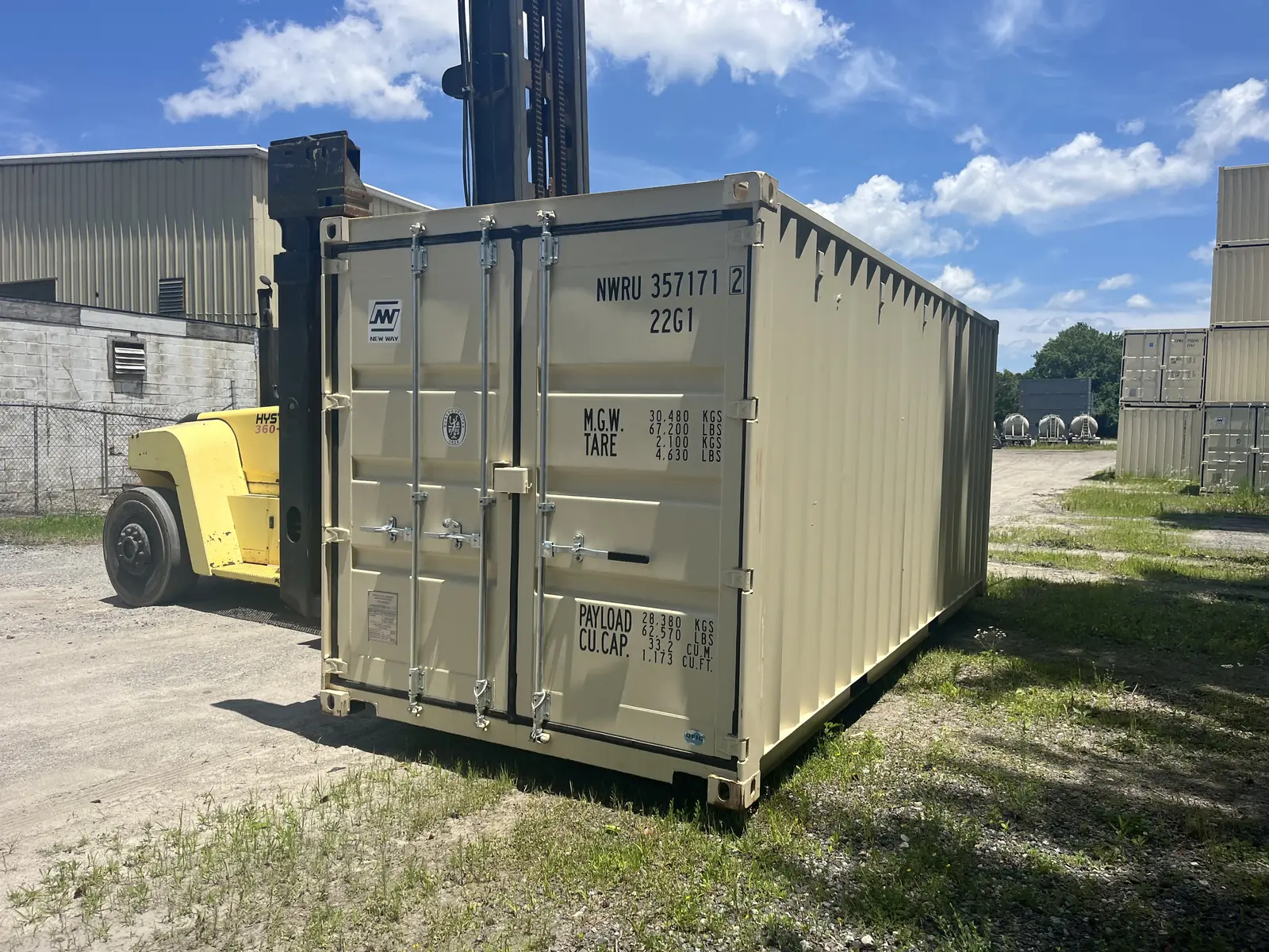 One-trip like-new shipping container