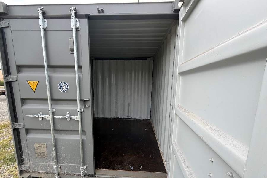 Rental shipping container delivered to a Central Virginia farm