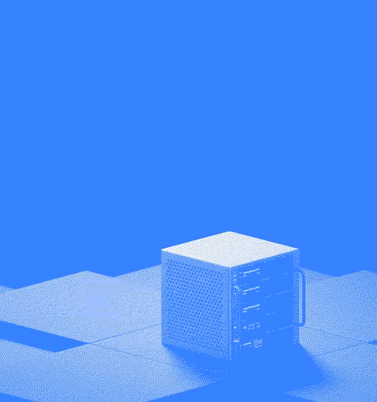 Server Cube Background InfraML Webflow Template