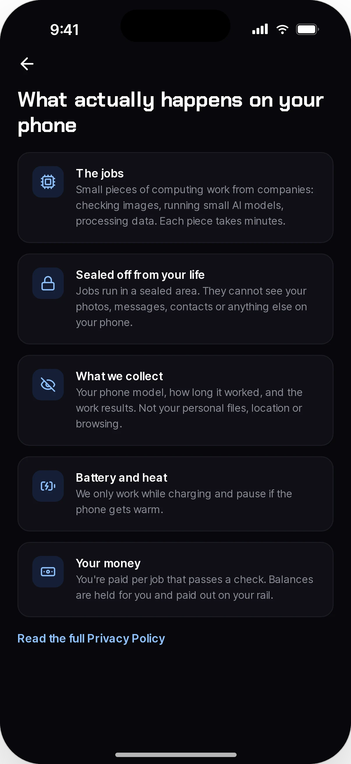 Provider app: what actually happens on your phone