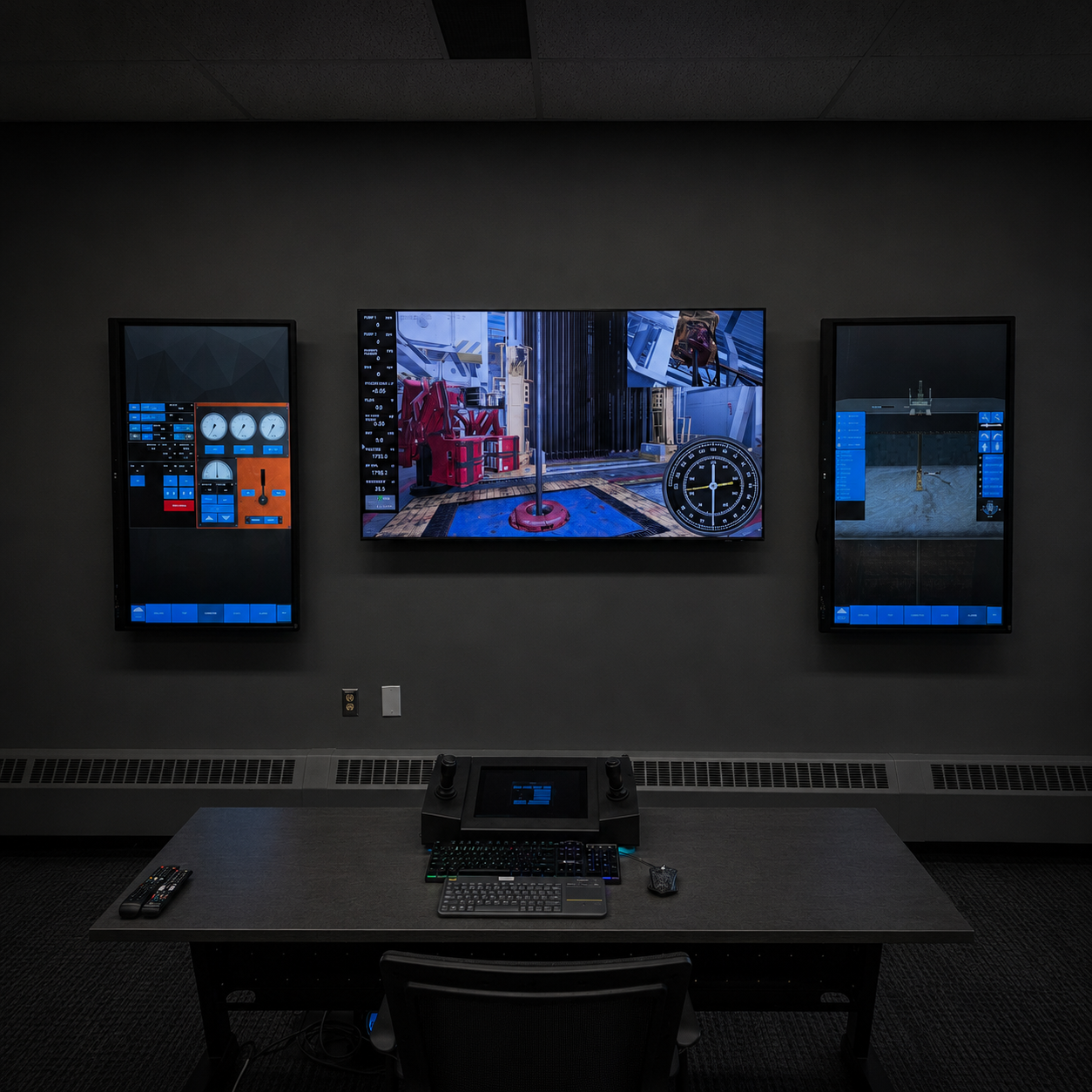 X3 simulator touchscreen interface