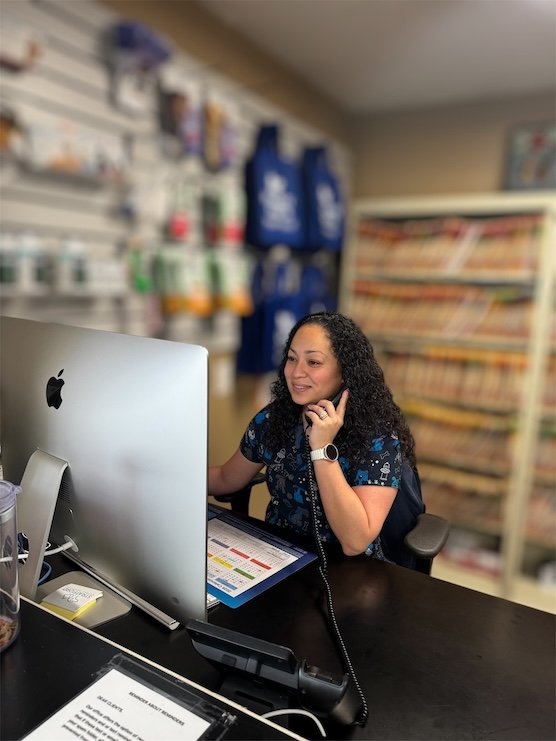 Stratford Animal Hospital front desk staff member