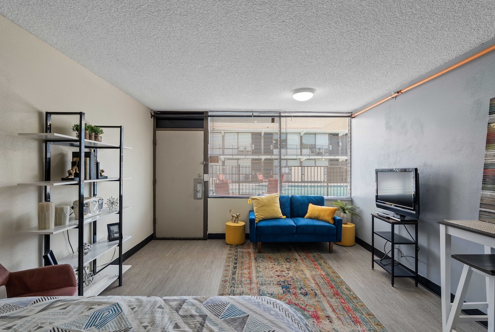Living room area in studio