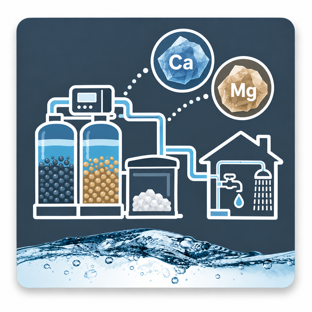 Calcium and magnesium hardness icon