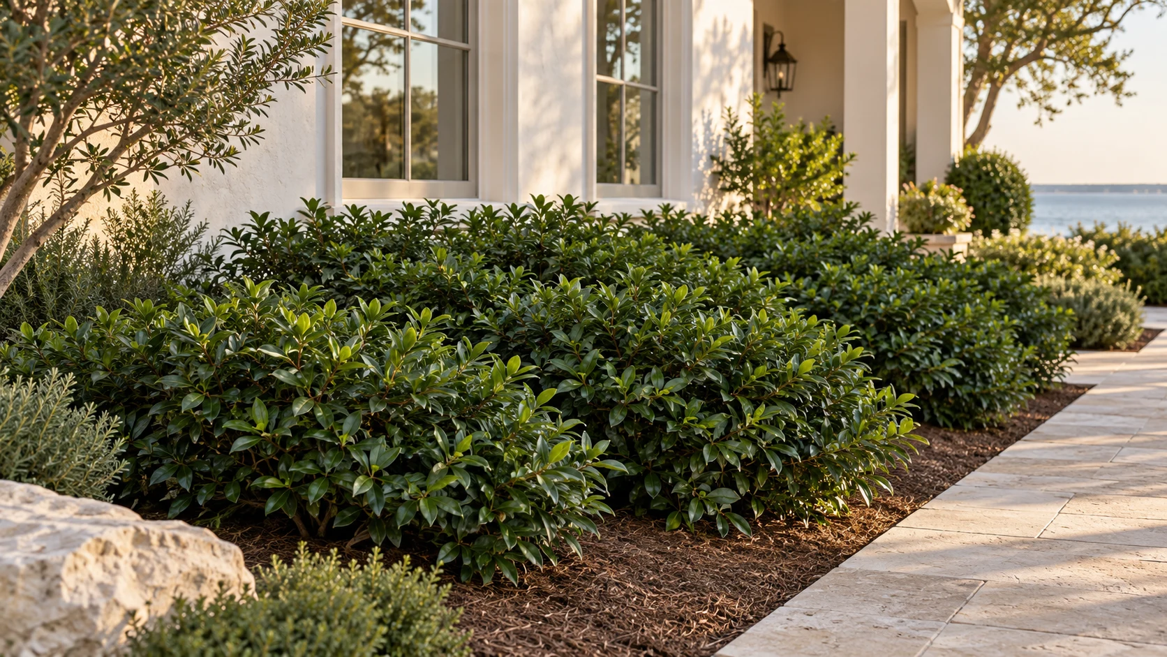 Illustrative planting concept with Vintage Jade Distylium