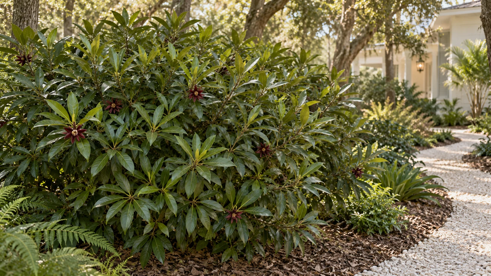 Illustrative planting concept with Florida Anise