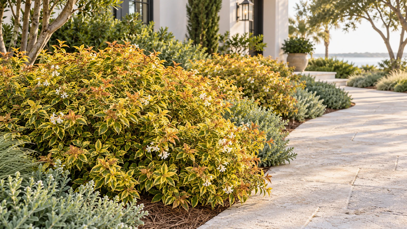 Illustrative planting concept with Kaleidoscope Abelia