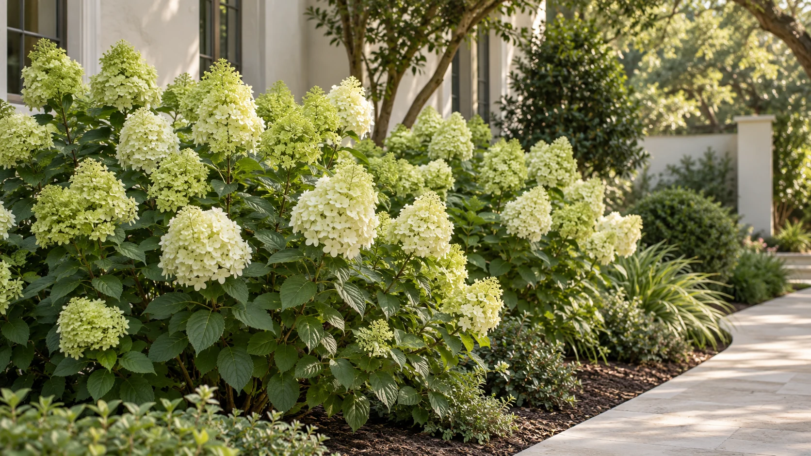 Illustrative planting concept with Little Lime Hydrangea