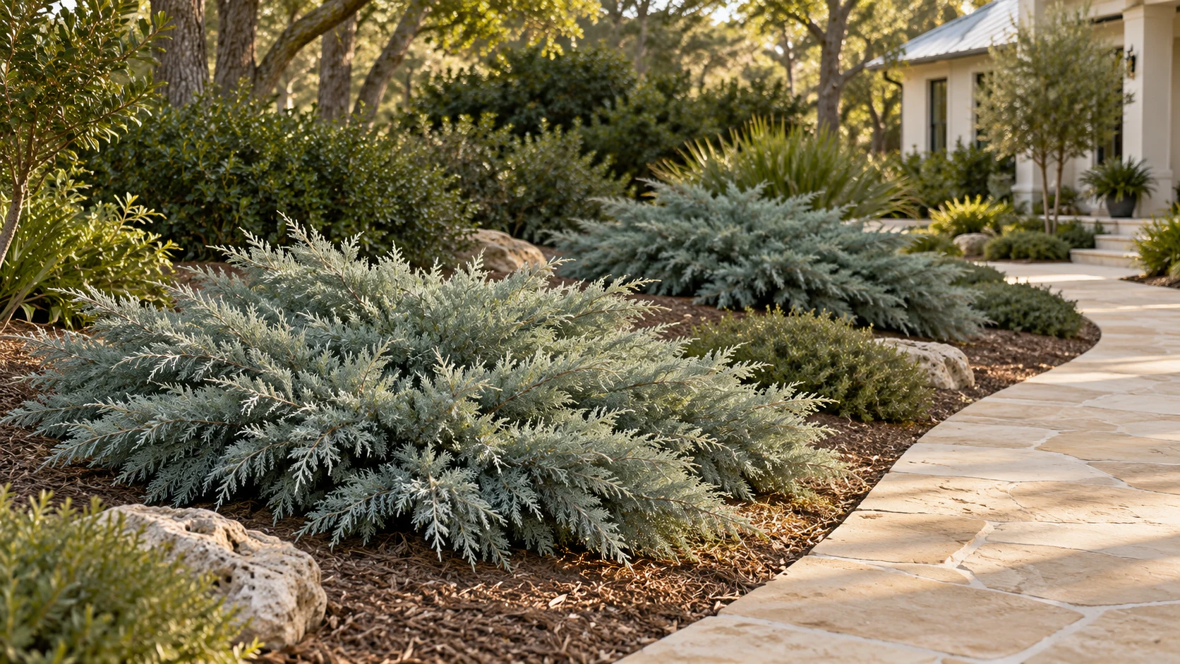 Illustrative planting concept with Grey Owl Juniper