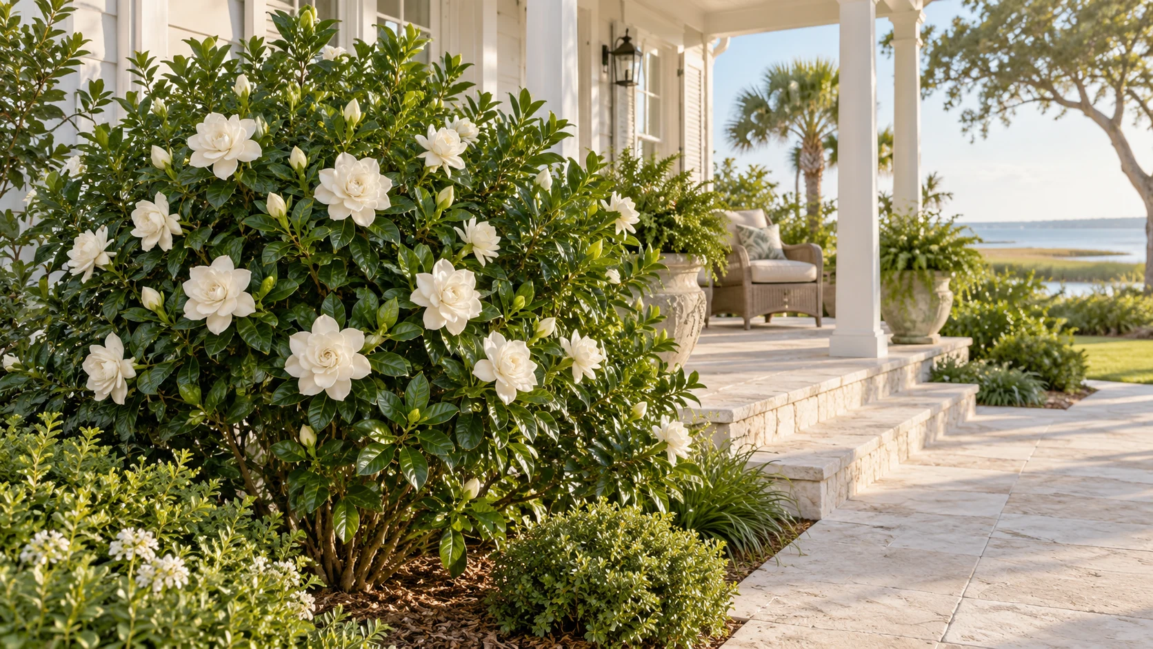 Illustrative planting concept with August Beauty Gardenia