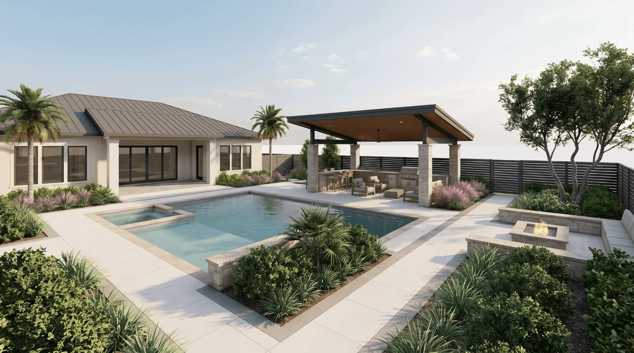 Illustrative complete backyard layout.